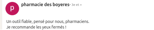 Témoignage de Thierry Aunon, Pharmacie des Boyères